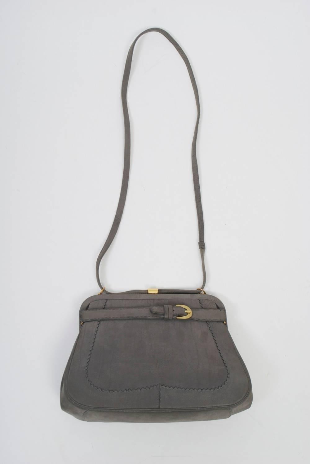 Koret Gray Suede Bag For Sale at 1stDibs | cl america purse, koret bag