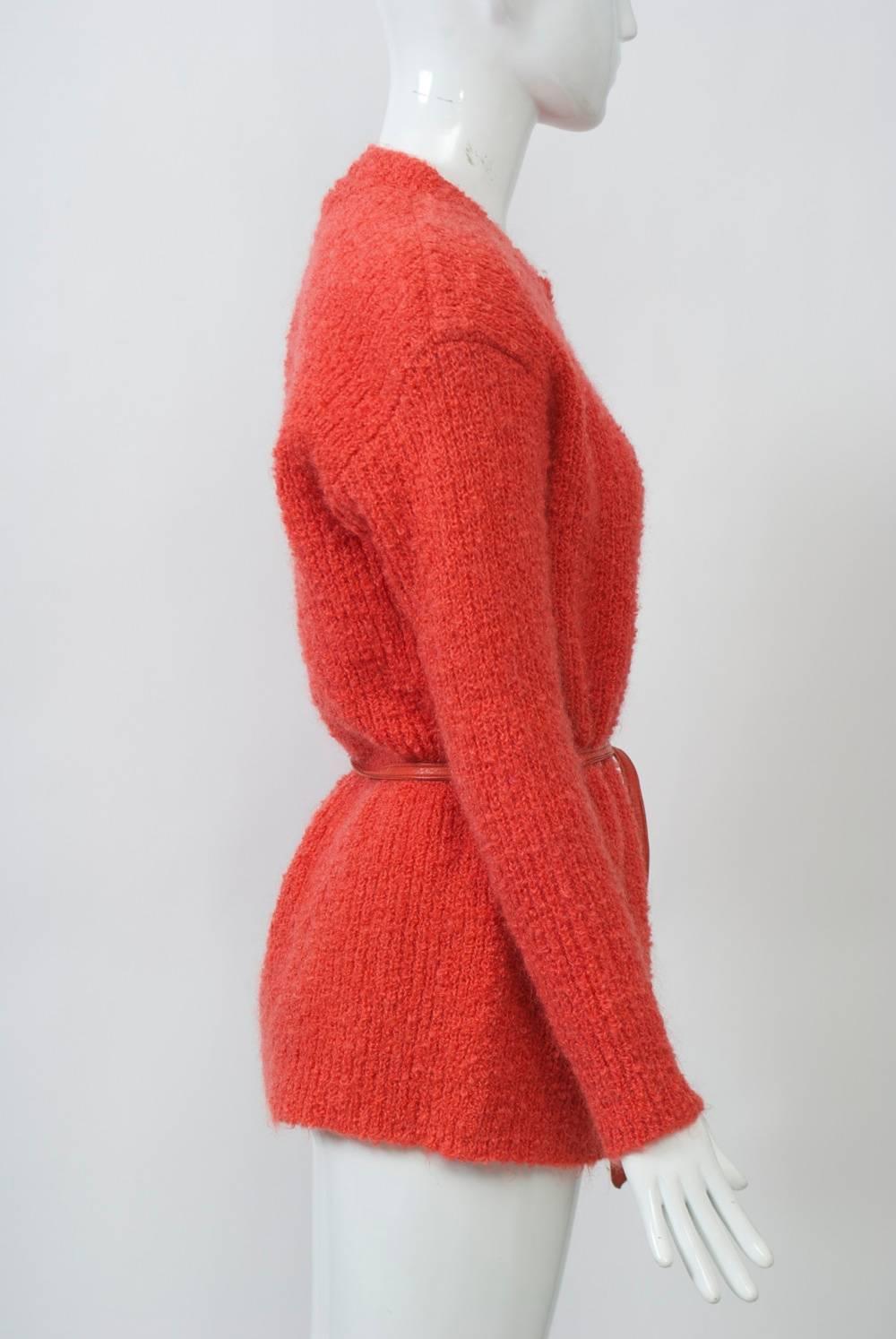 Red Bonnie Cashin Orange Cardigan