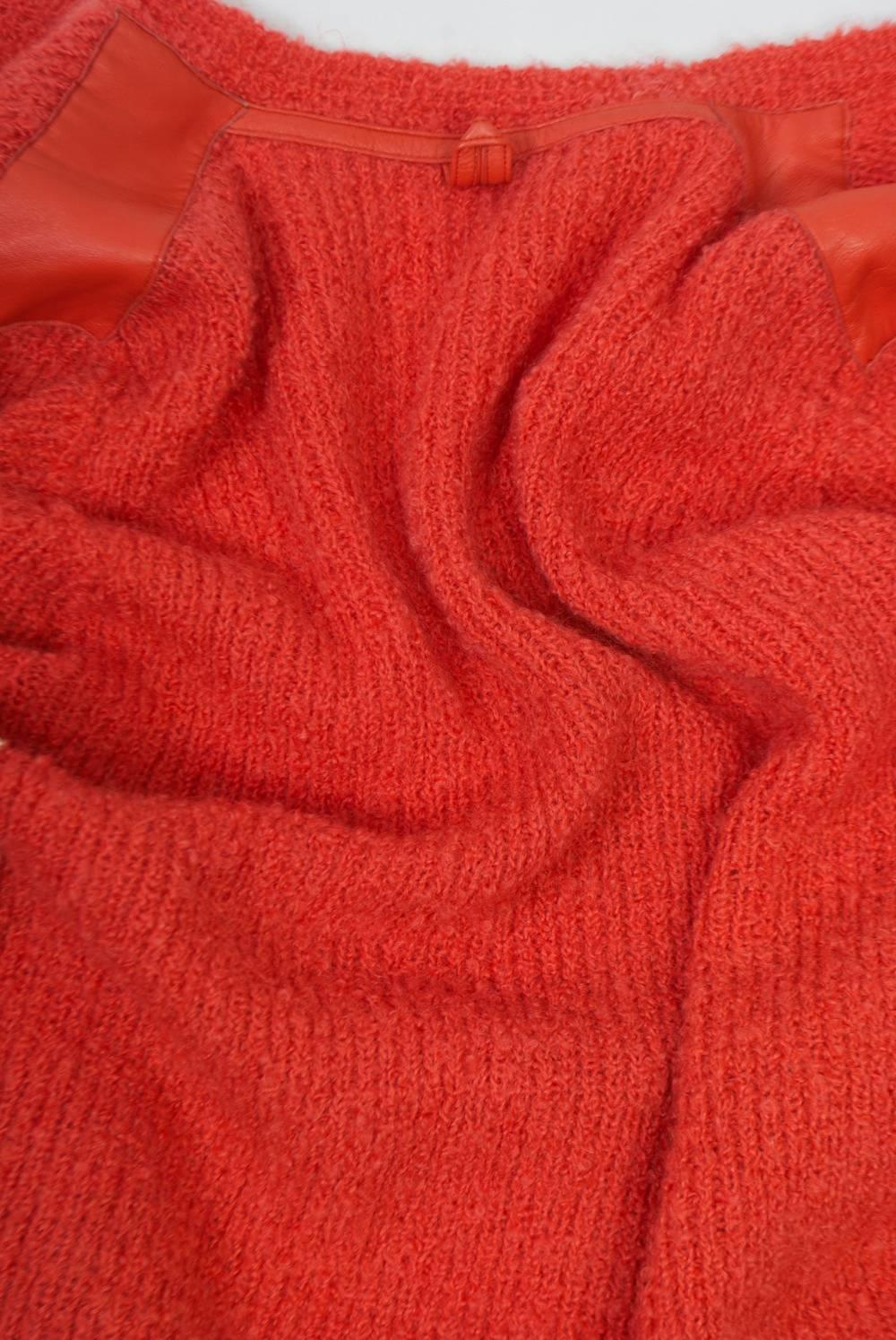 Bonnie Cashin Orange Cardigan at 1stDibs