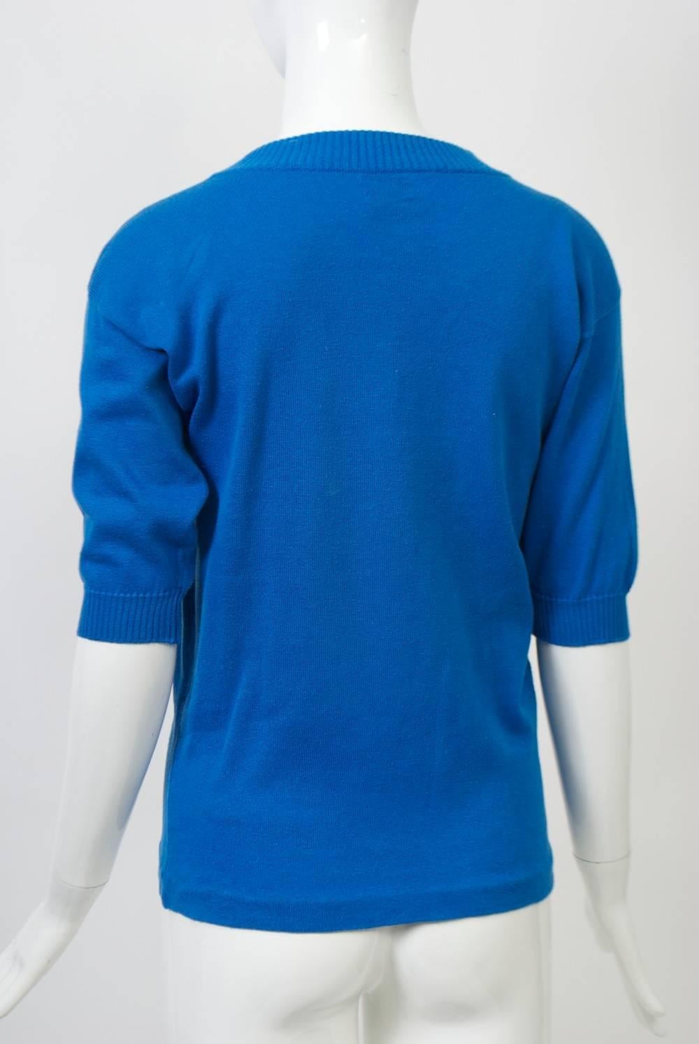 blue chanel sweater
