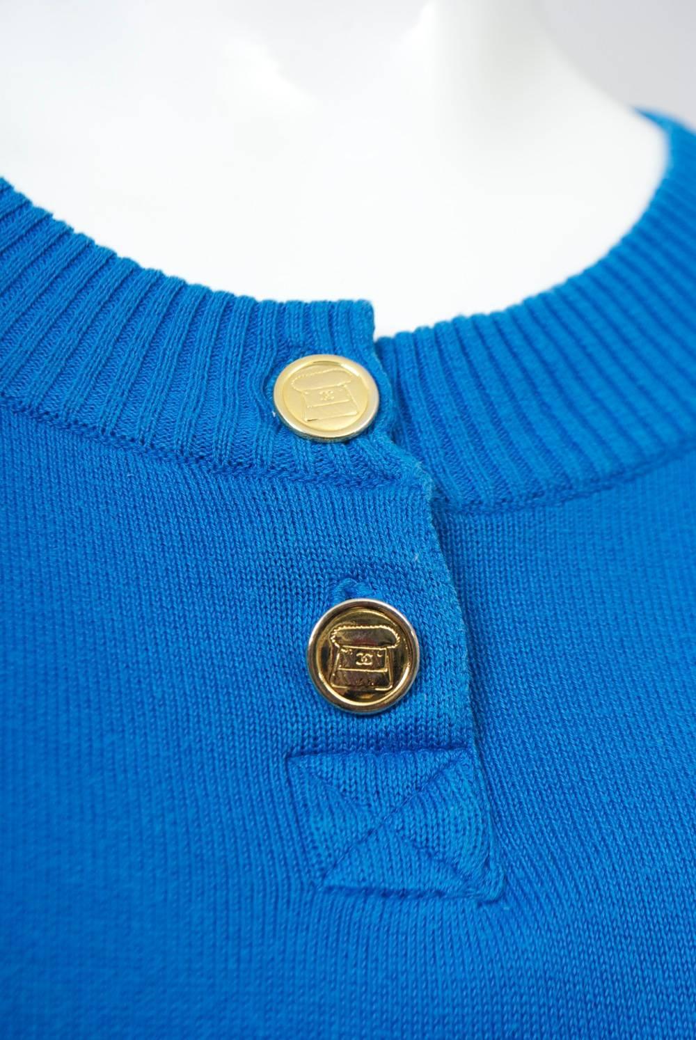 blue chanel sweatshirt