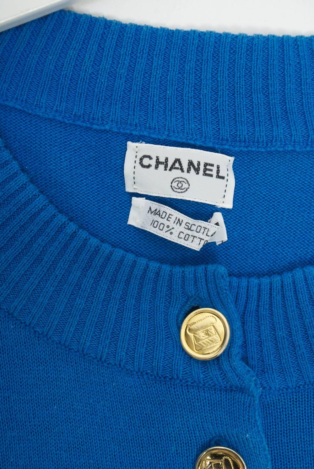 Chanel Blue Pullover For Sale at 1stDibs | blue chanel sweater, blue ...