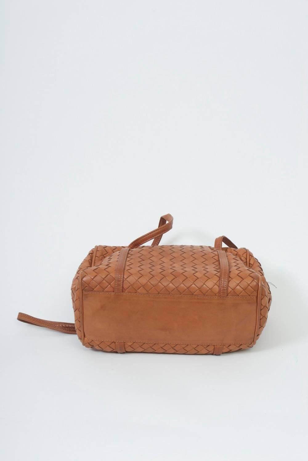 Brown Bottega Veneta Luggage Woven Bag
