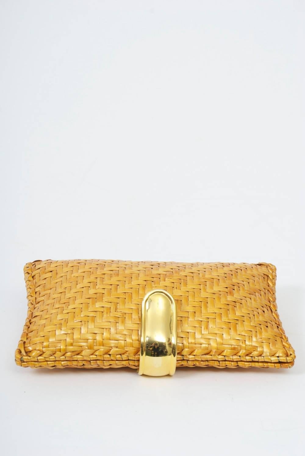 Women's Natural Woven Clutch