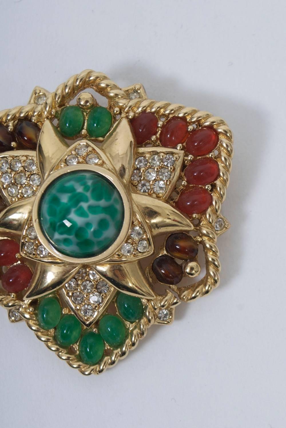 Ciner Stone Star Brooch In Excellent Condition In Alford, MA