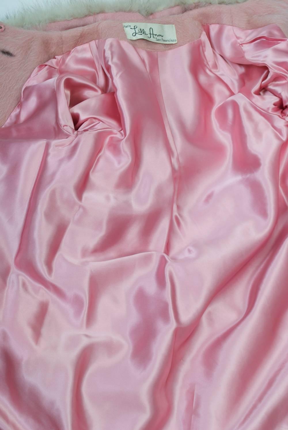 Lilli Ann Fox-Trimmed Pink Coat 3
