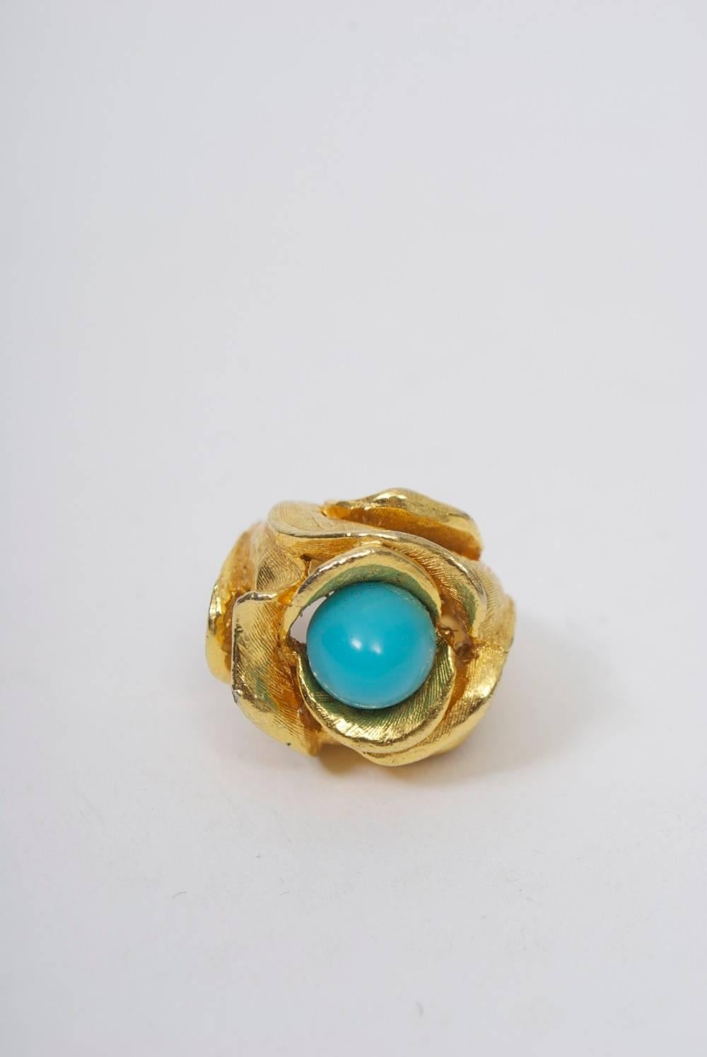 Pauline Rader Turquoise Ring In Excellent Condition In Alford, MA