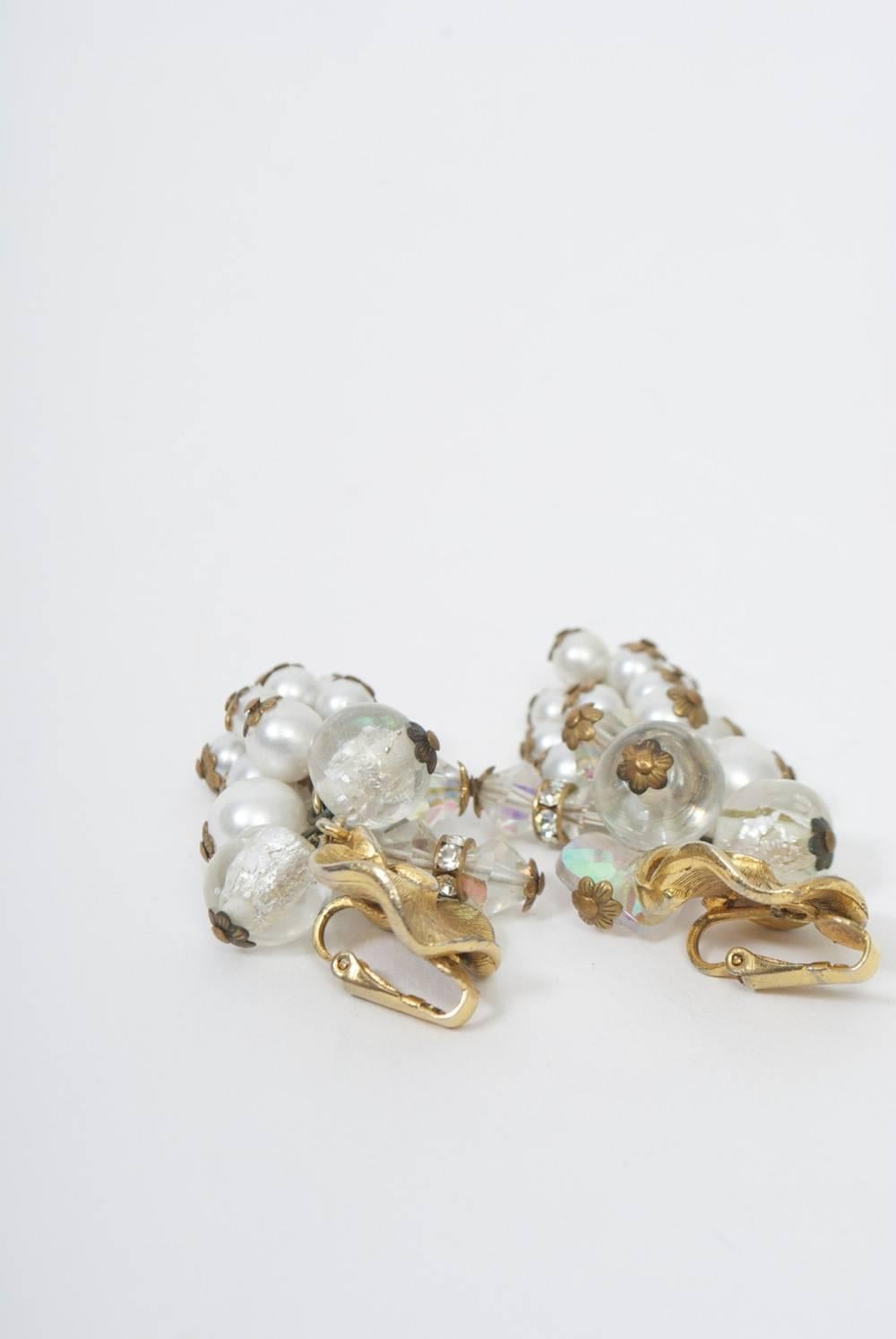 Pearl Grape Cluster Earrings 1