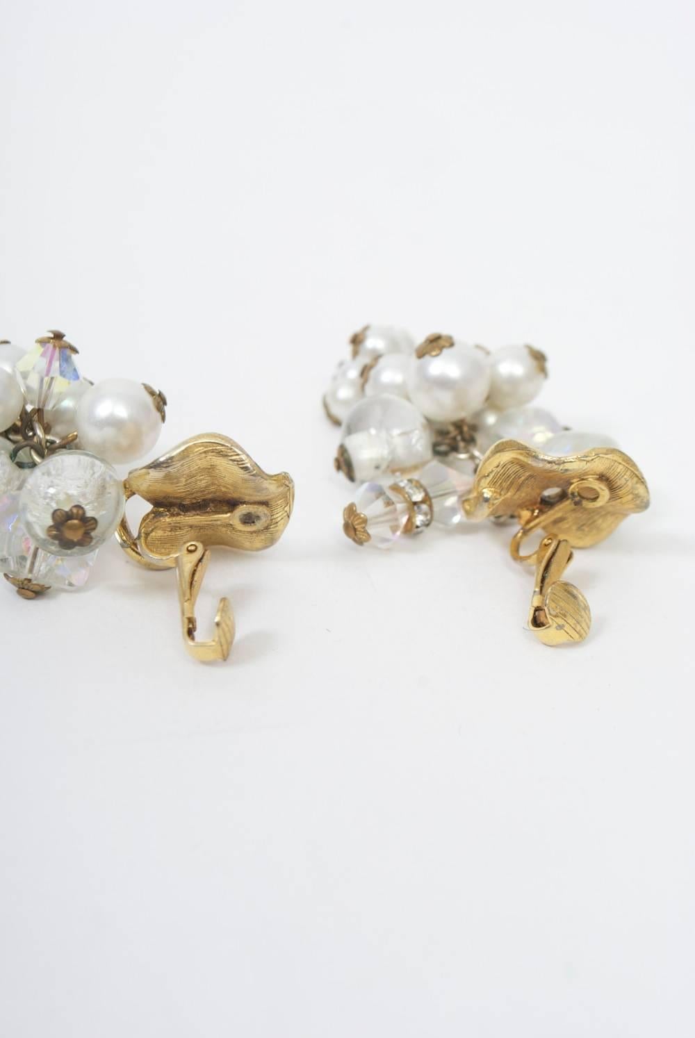 Pearl Grape Cluster Earrings 3
