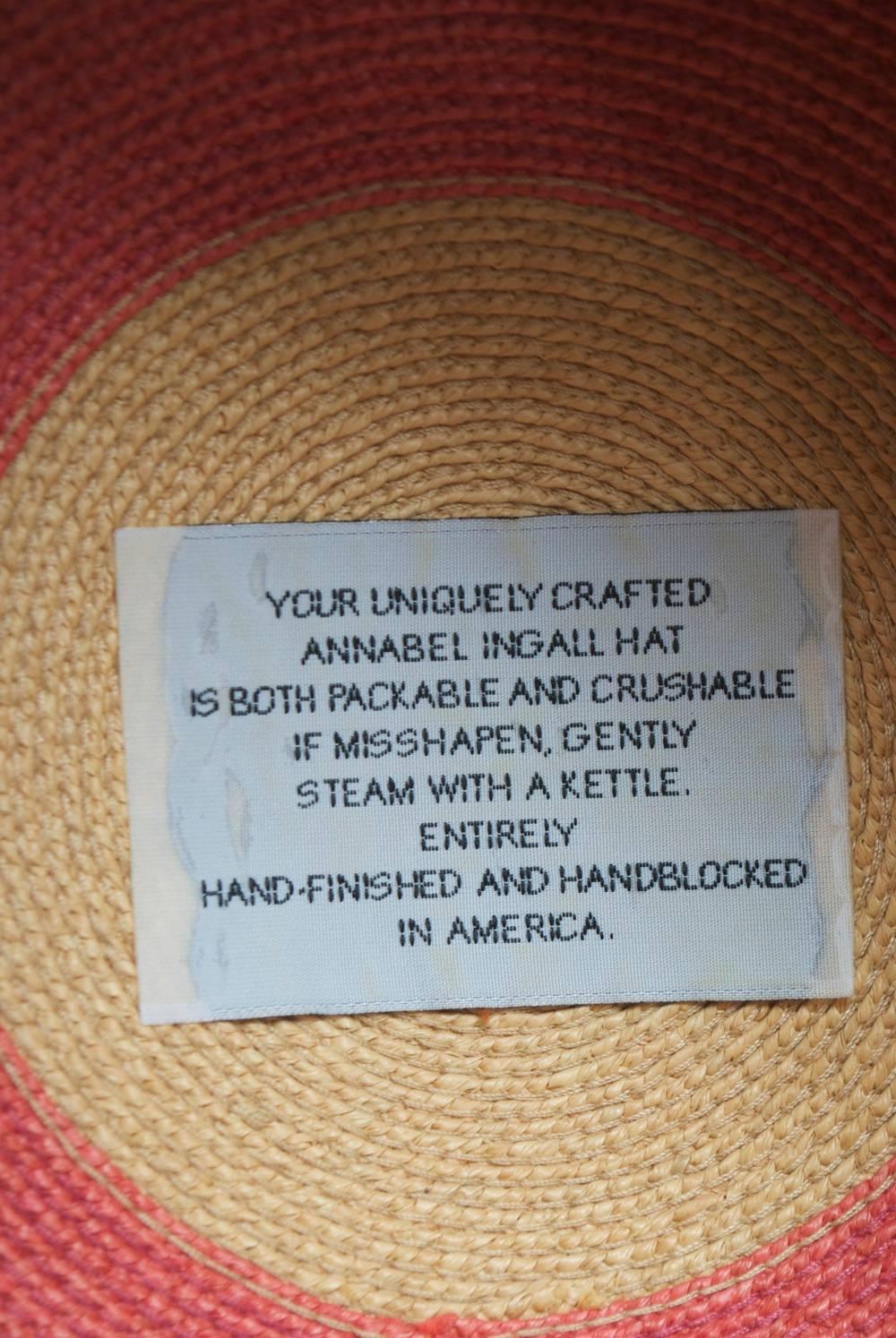 Annabel Ingall Straw Hat For Sale 3