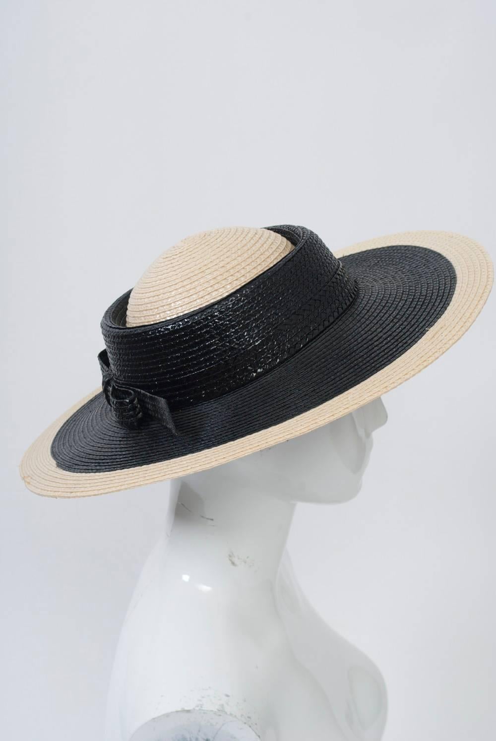 Women's Mr. John Natural/Black Straw Hat