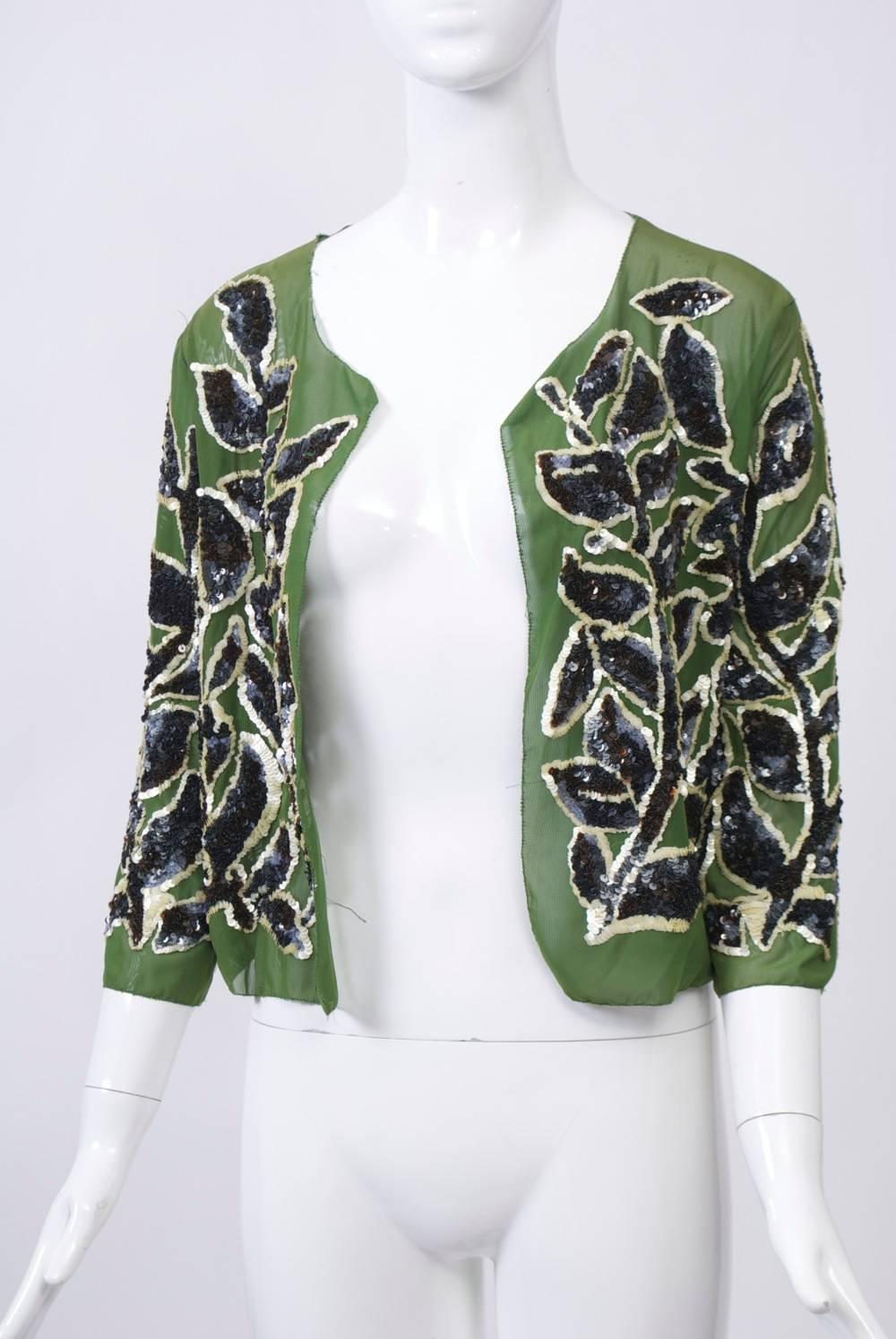 Jean Paul Gaultier Sequin Jacket Set In Good Condition For Sale In Alford, MA