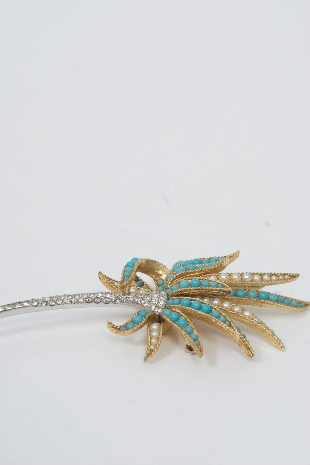 Women's Boucher Brooch with Turquoise