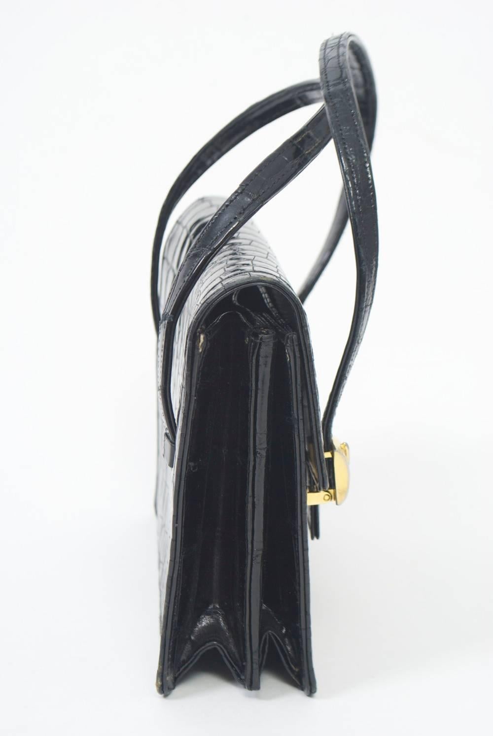 black alligator purse