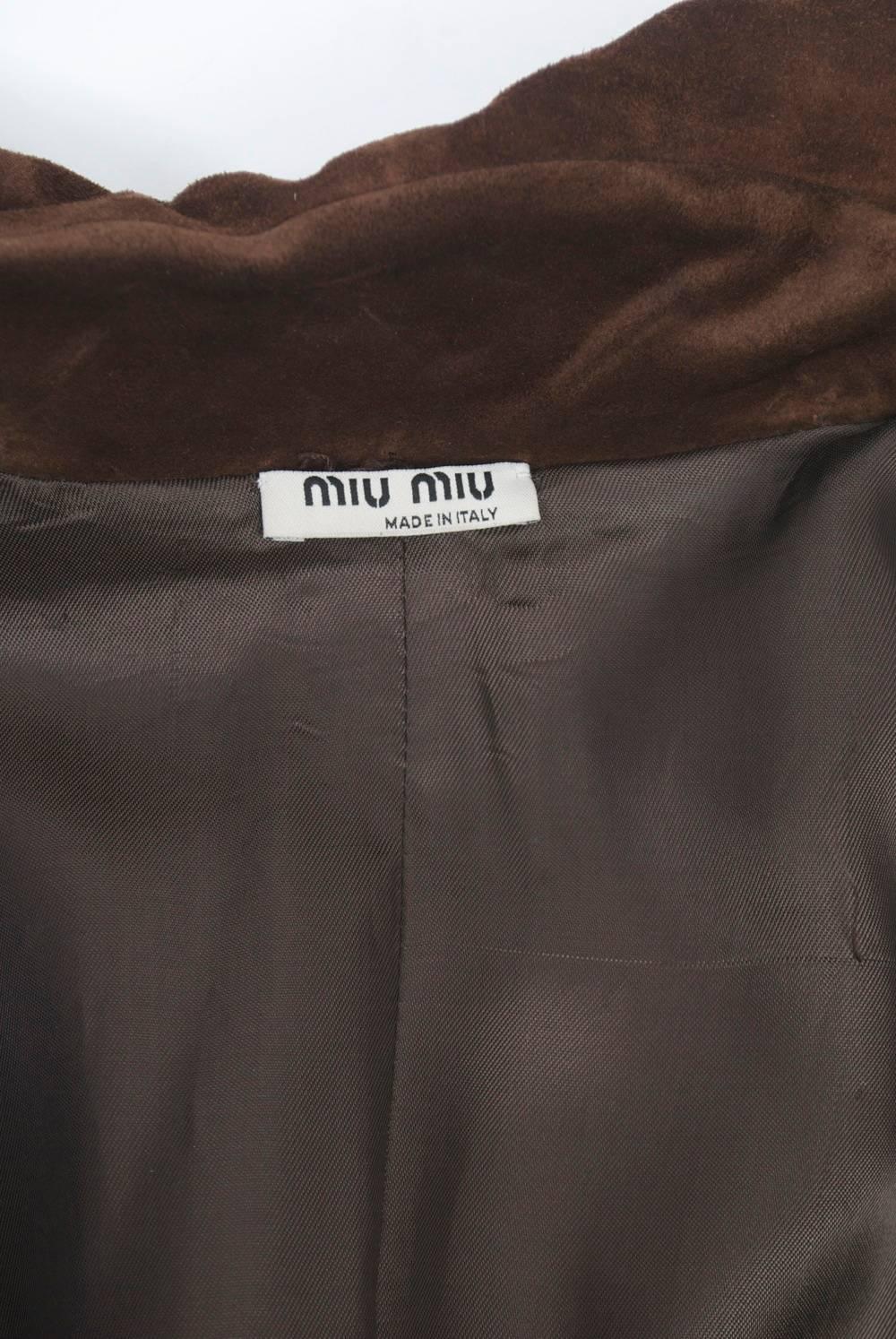 Miu Miu Brown Suede Coat 4