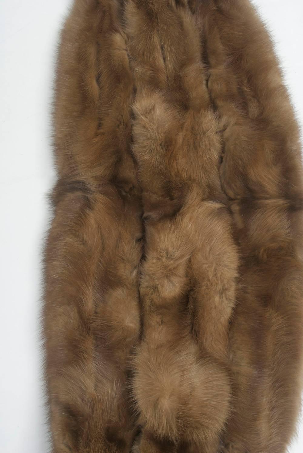 Triple-Skin Sable Stole In Good Condition In Alford, MA