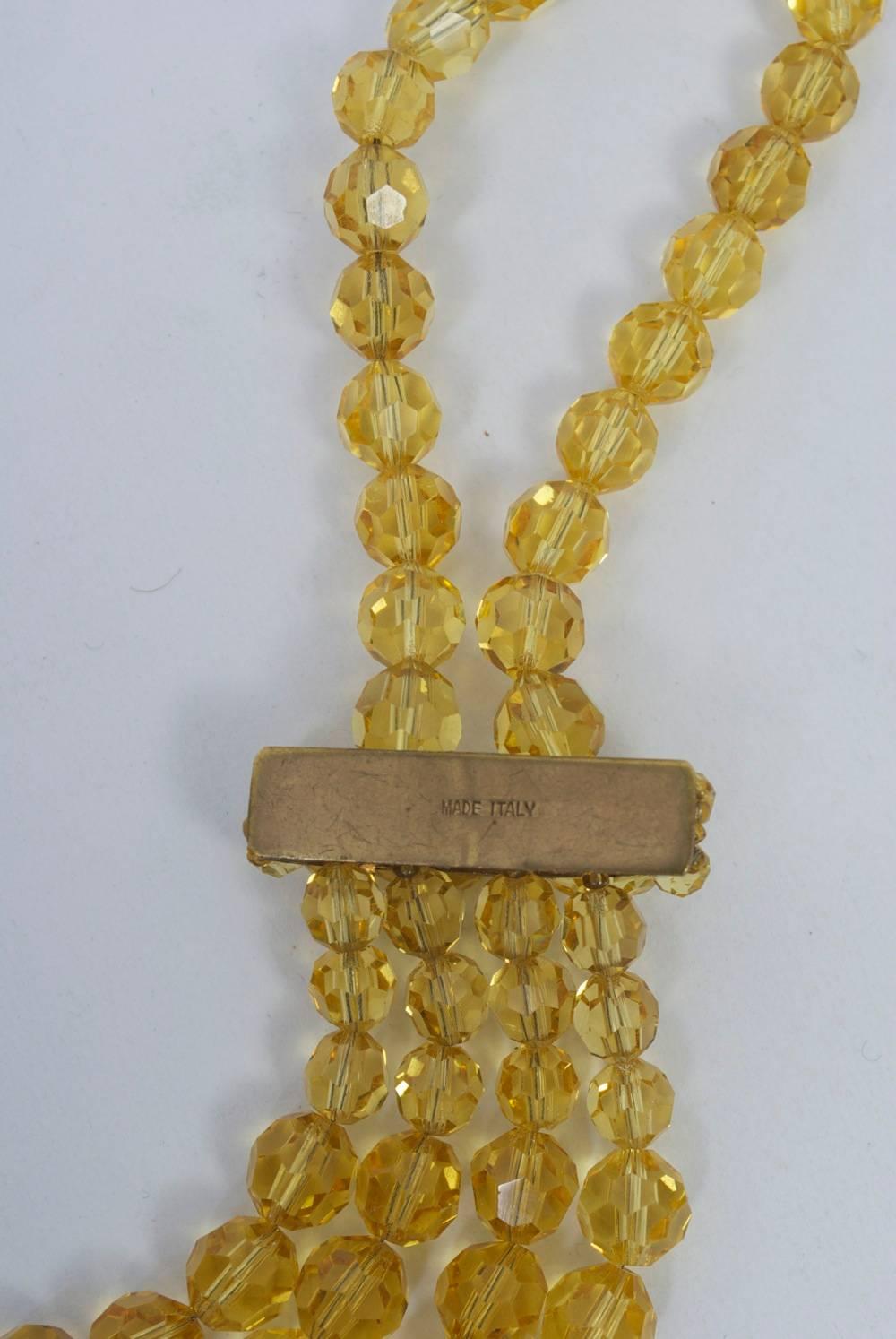 Yellow Crystal Necklace, Coppola e Toppo? For Sale 2