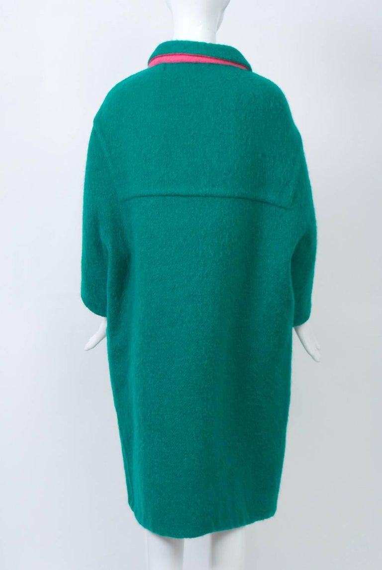 1960s Reversible Green/Pink Mohair Coat at 1stDibs green mohair coat