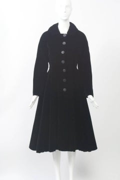 1950s Black Velvet Coat