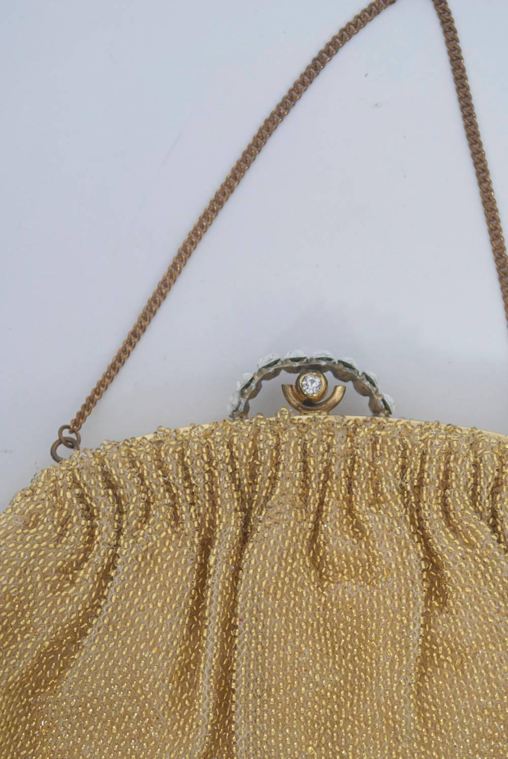 Gold Beaded Evening Bag 4