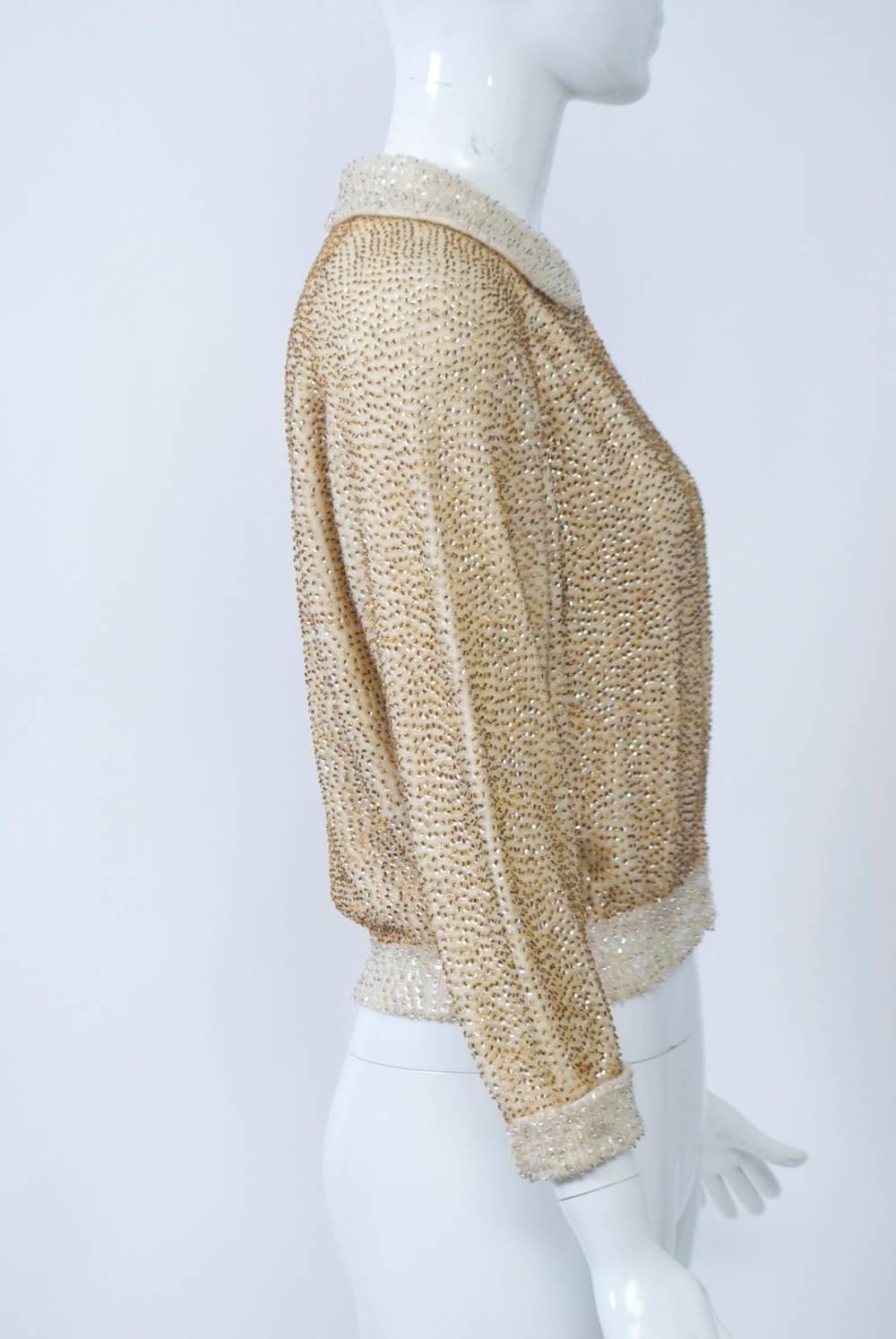 Gold sparkly sweater sales