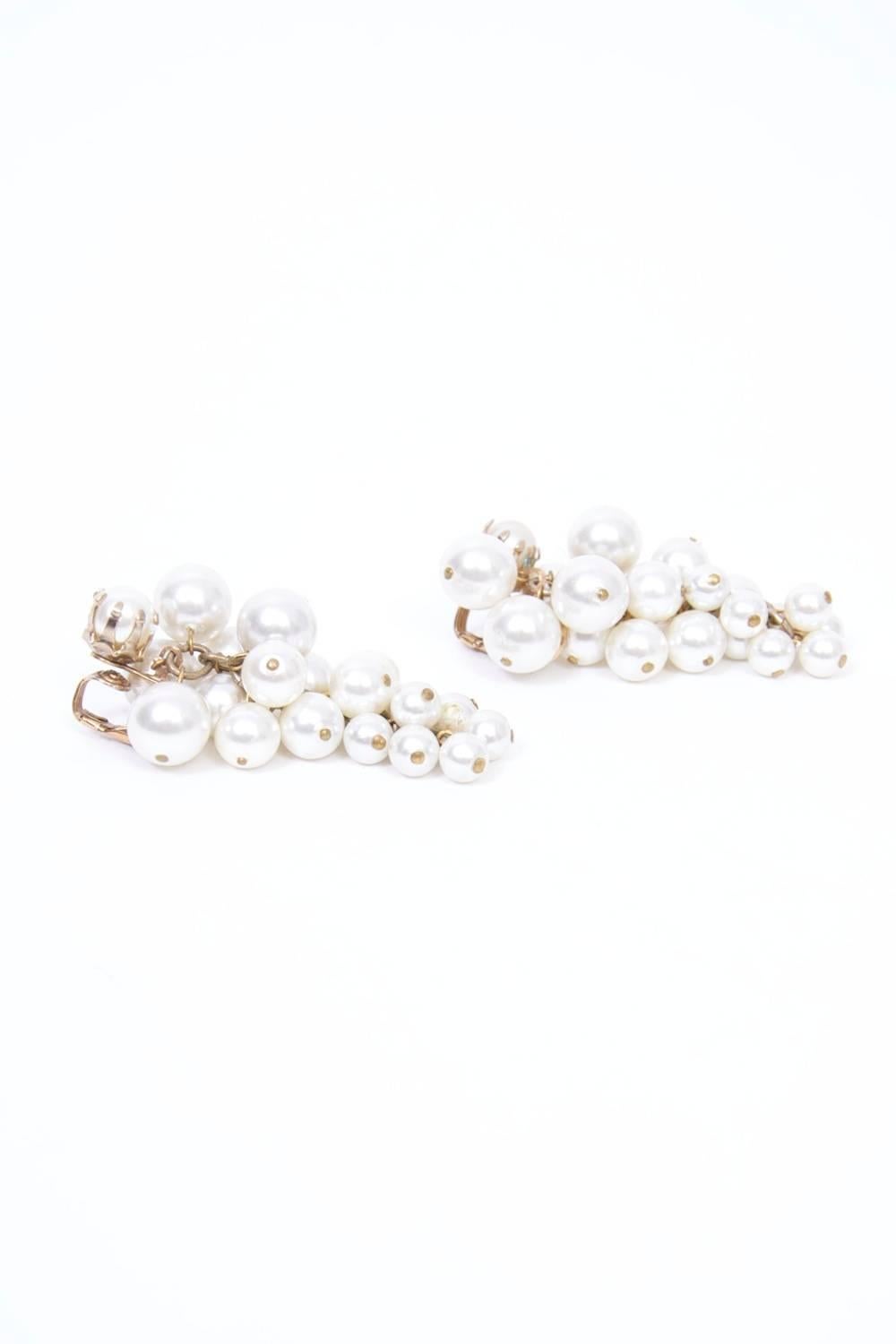 Women's Pearl Cluster Earrings
