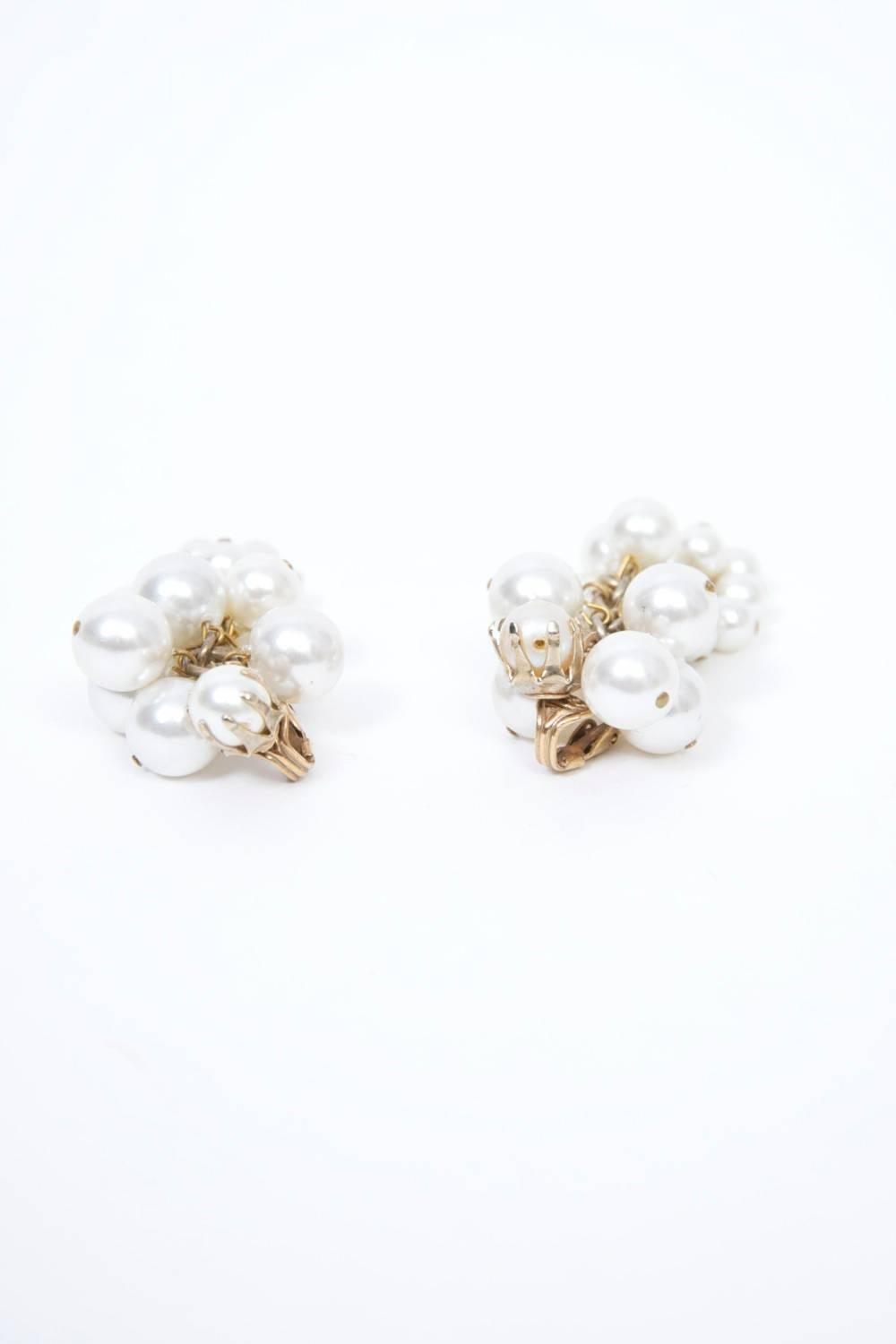 Pearl Cluster Earrings 1