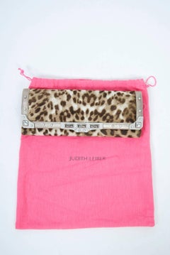 Judith Leiber Leopard Print Clutch