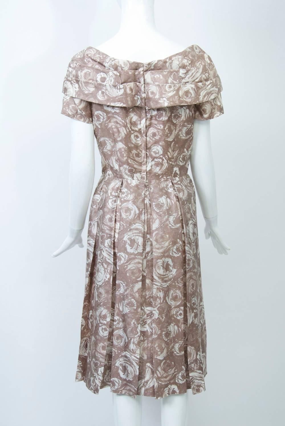 Women's Suzy Perette Silk Print Dress For Sale