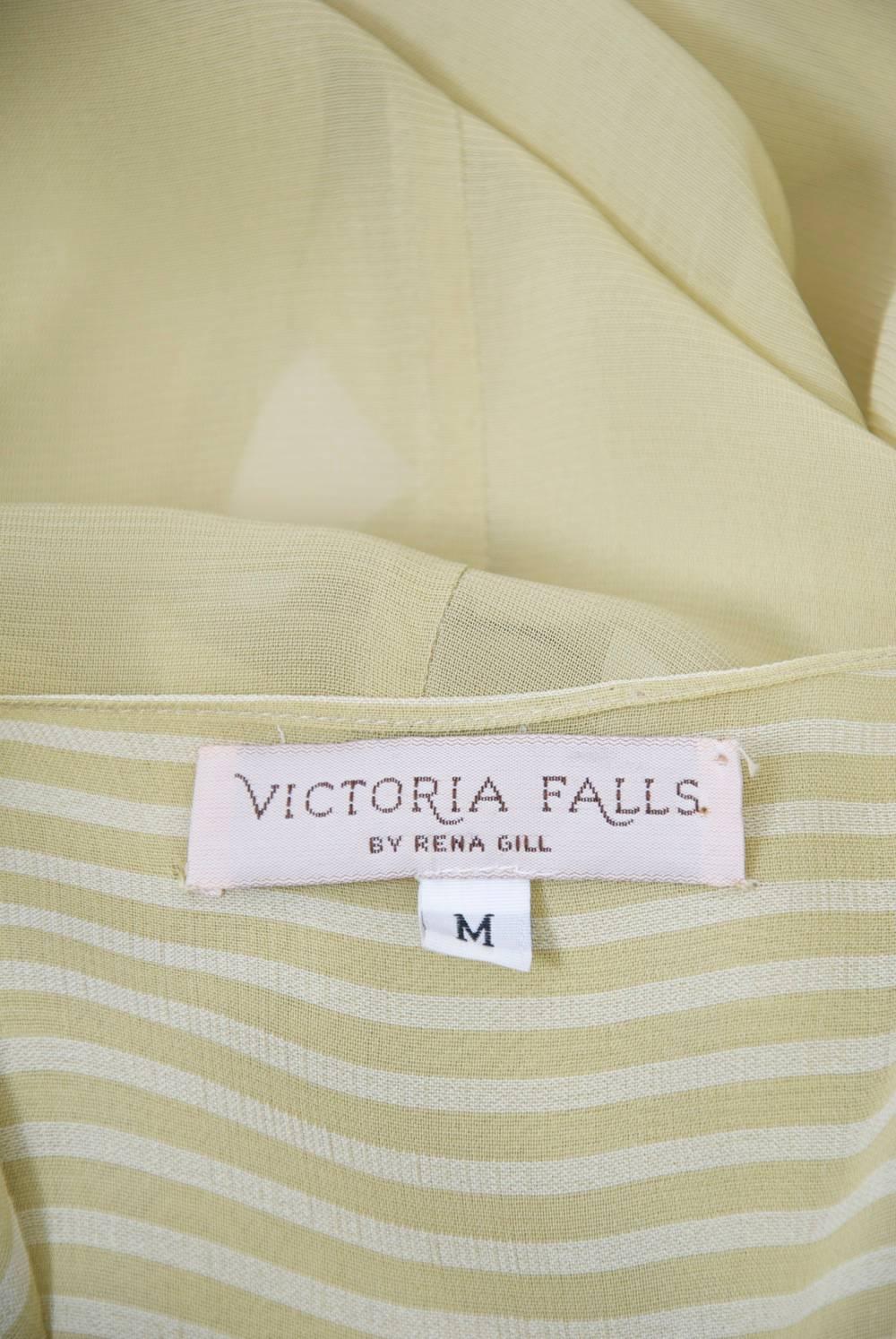 Victoria Falls Sheer Beige Midi Dress and Slip For Sale 1