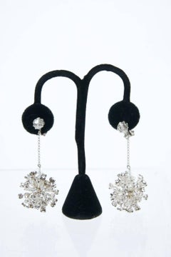 Atomic Rhinestone Drop Earrings