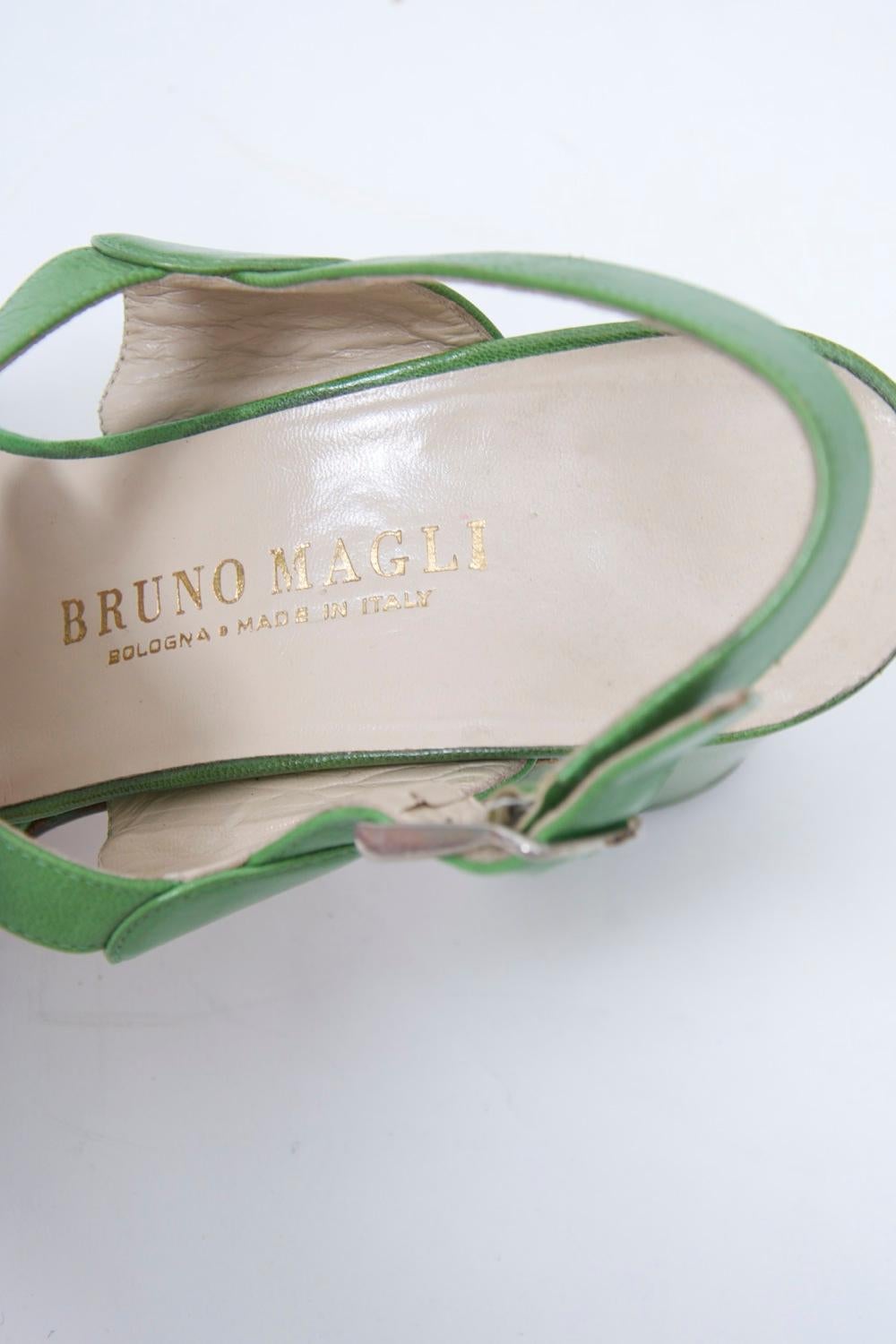1970s Bruno Magli Platform Sandals In Good Condition For Sale In Alford, MA