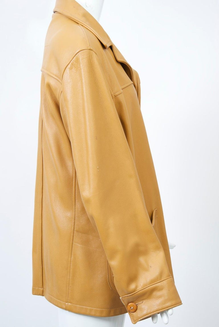 Men's Luggage Leather Jacket at 1stDibs