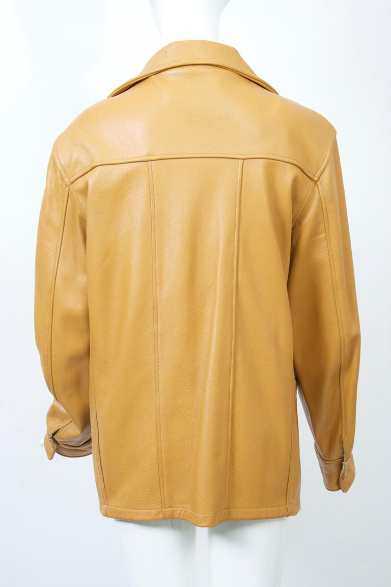 Men's Luggage Leather Jacket at 1stDibs