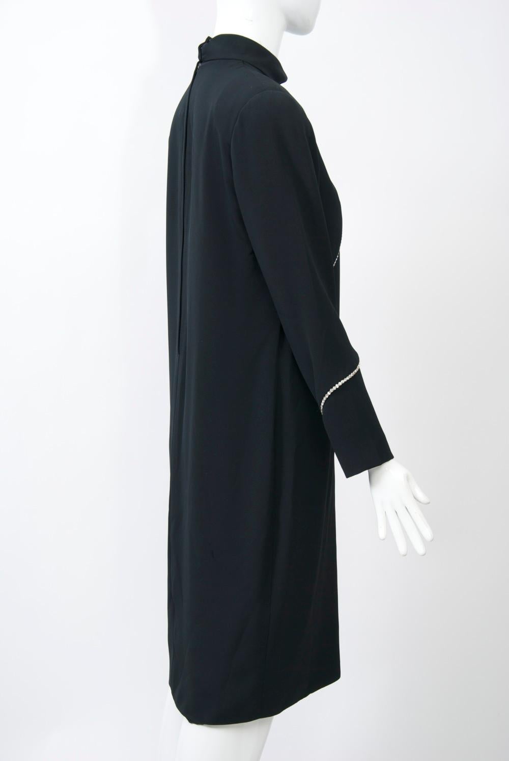 black dress with rhinestones