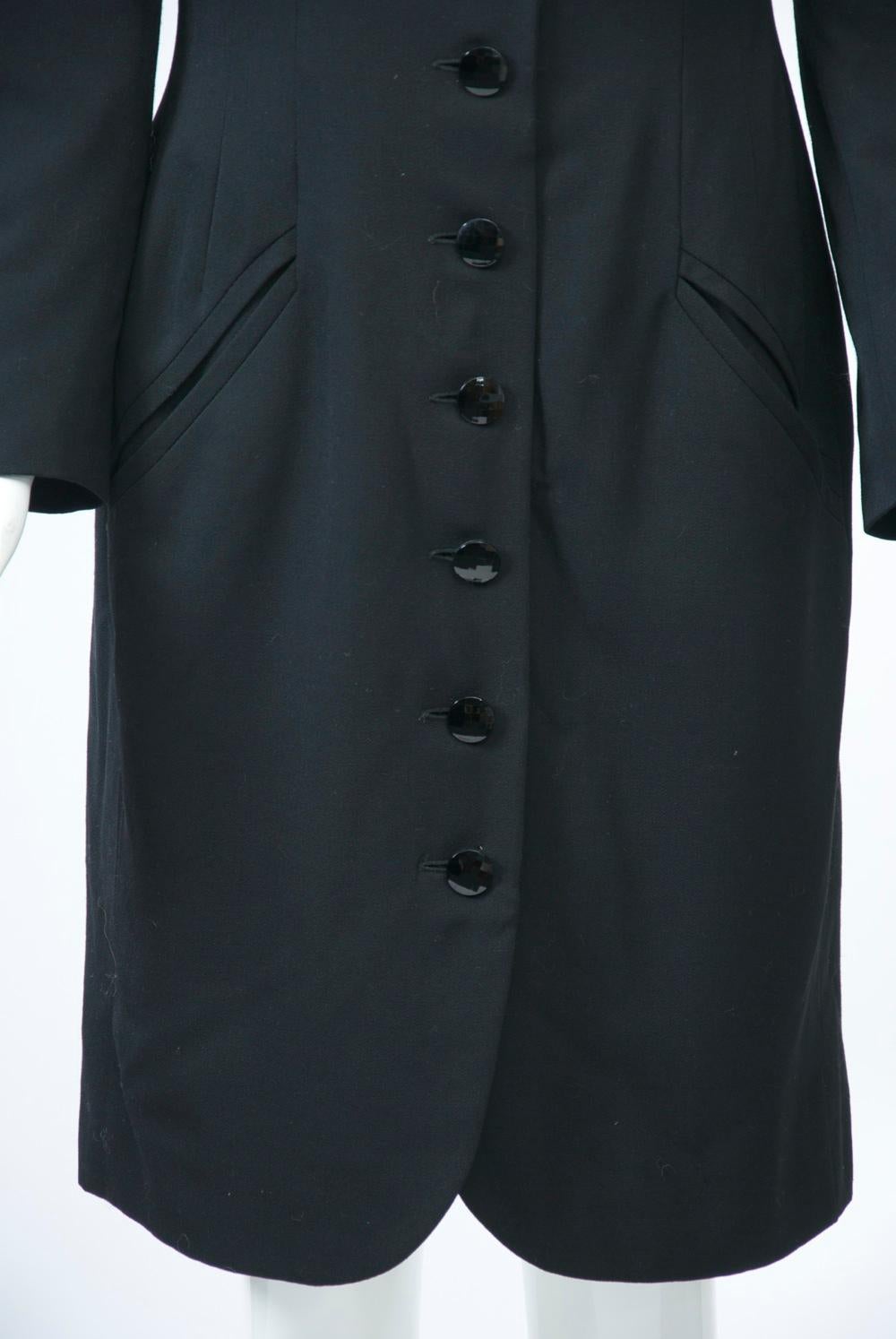 Women's Jean Louis Scherrer Black Coatdress For Sale