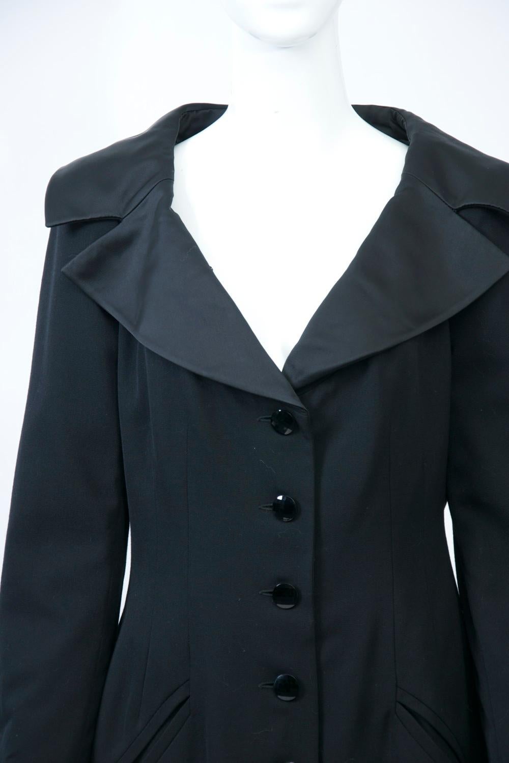 Jean Louis Scherrer Black Coatdress For Sale 4