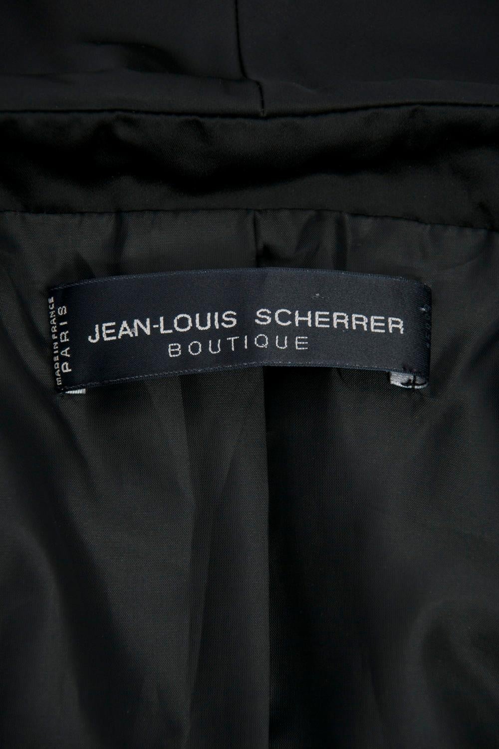 Jean Louis Scherrer Black Coatdress For Sale 6