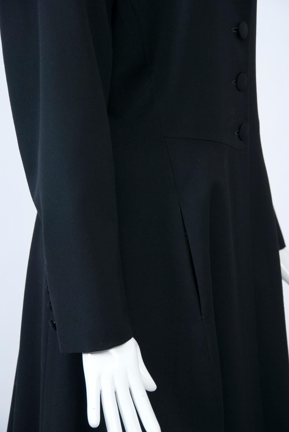 Agnes B Lightweight Black Wool Coat For Sale at 1stDibs | agnes b coat ...