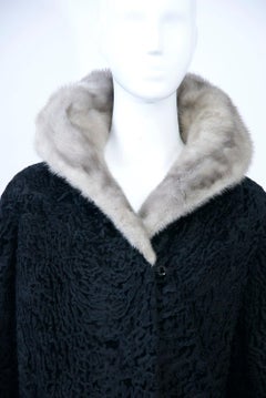 Broadtail Jacket with Gray Mink Collar