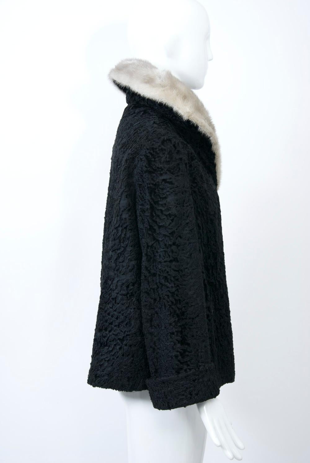 Broadtail Jacket with Gray Mink Collar For Sale at 1stDibs | max julien ...