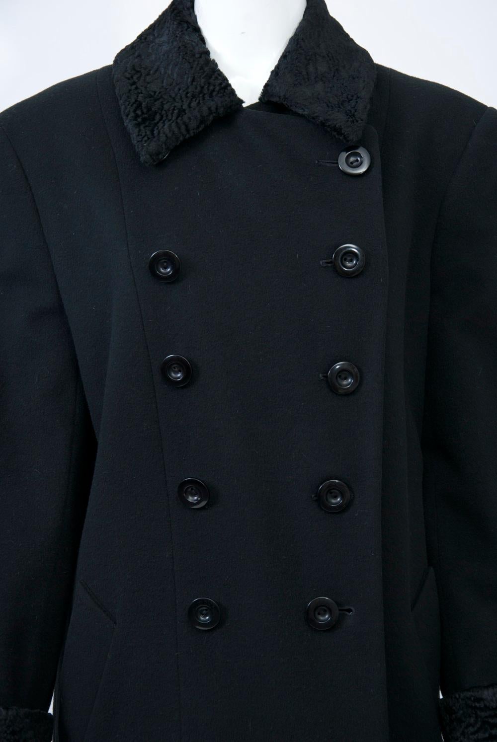 Dior Black 1980s Coat For Sale at 1stDibs | black greatcoat, j4 dior