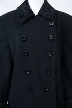 Dior Black 1980s Coat