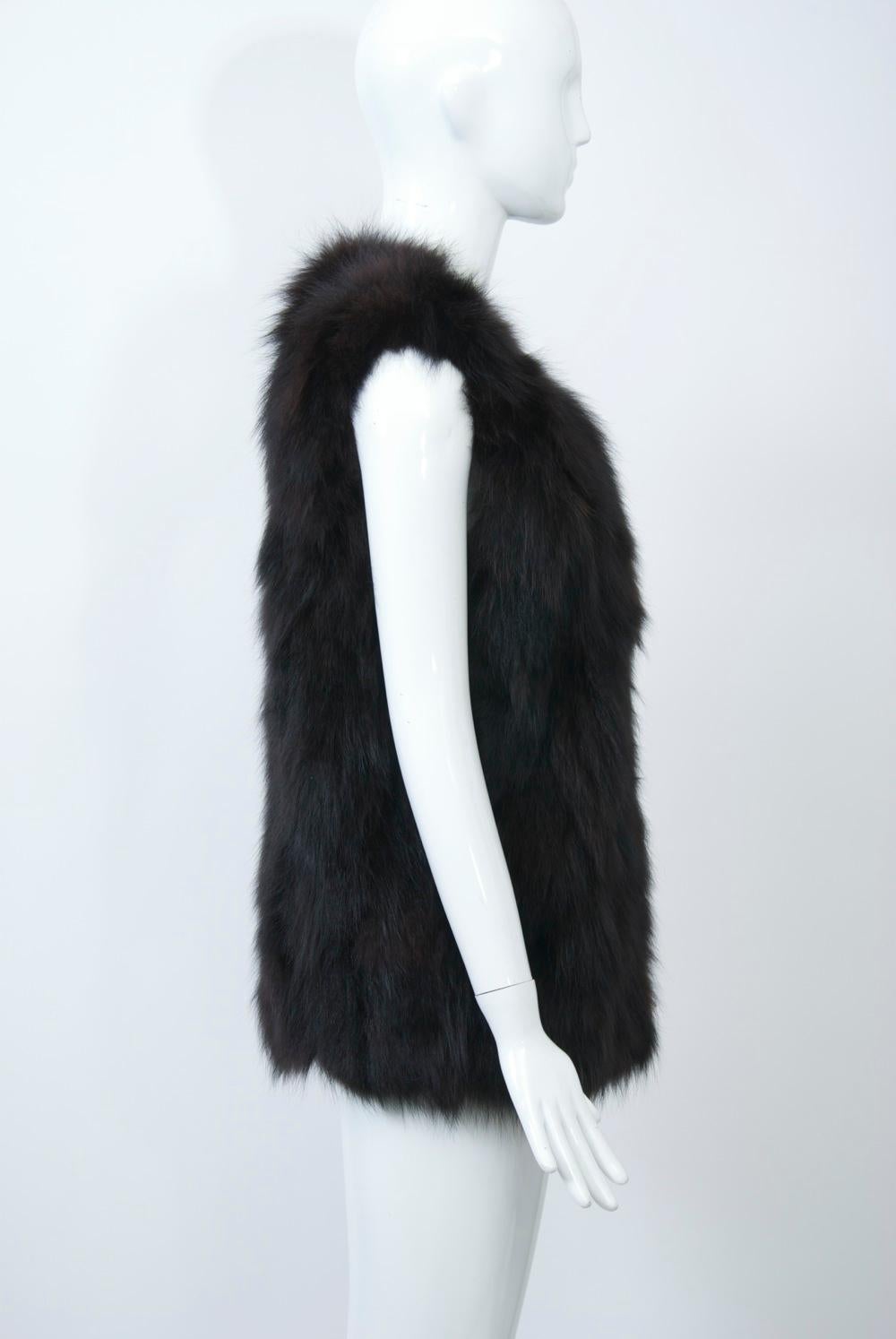 Fur Vest In Excellent Condition In Alford, MA