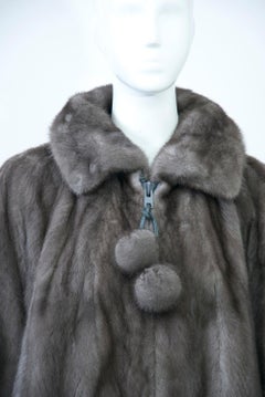 Gray Mink Zippered Jacket