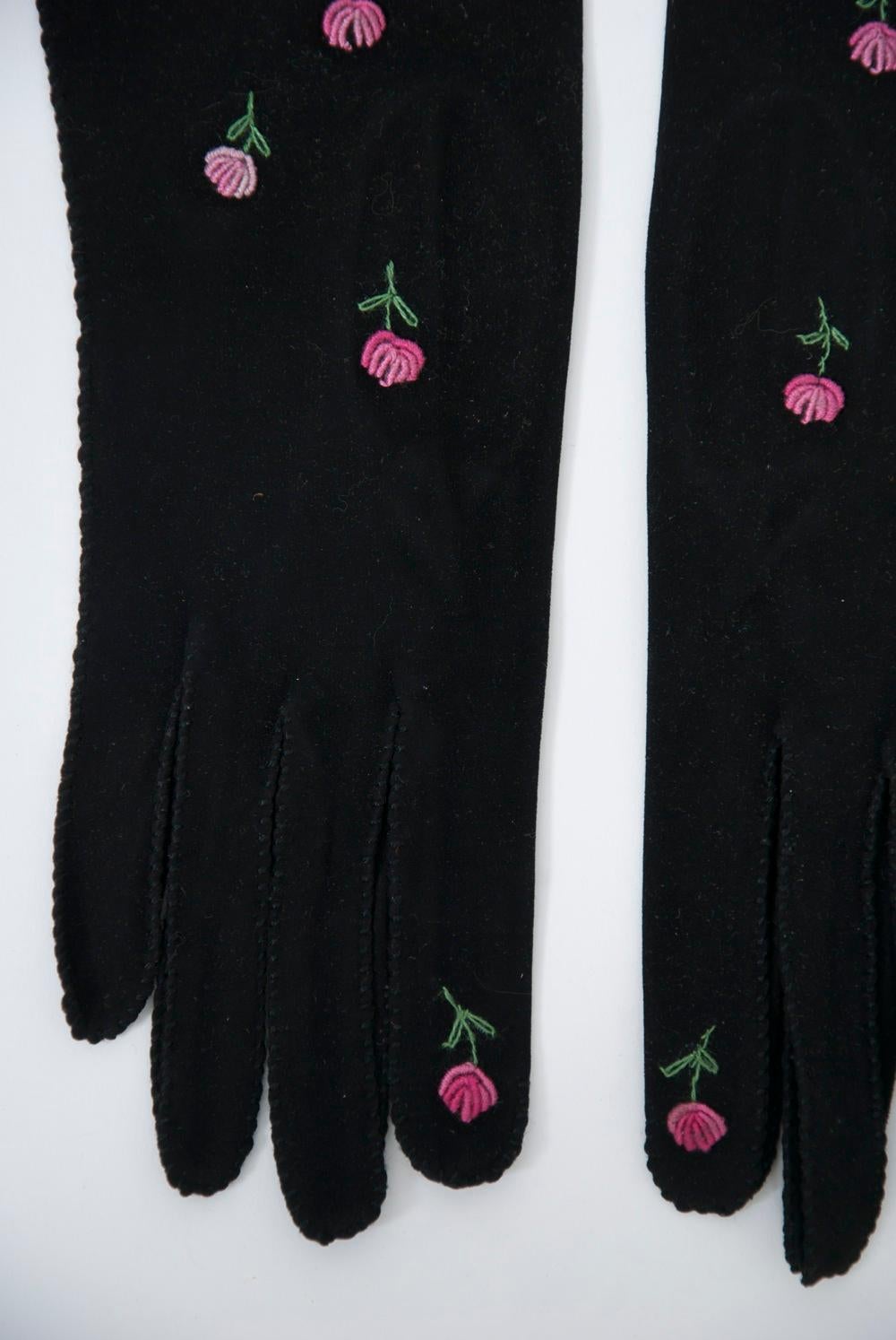 floral gloves
