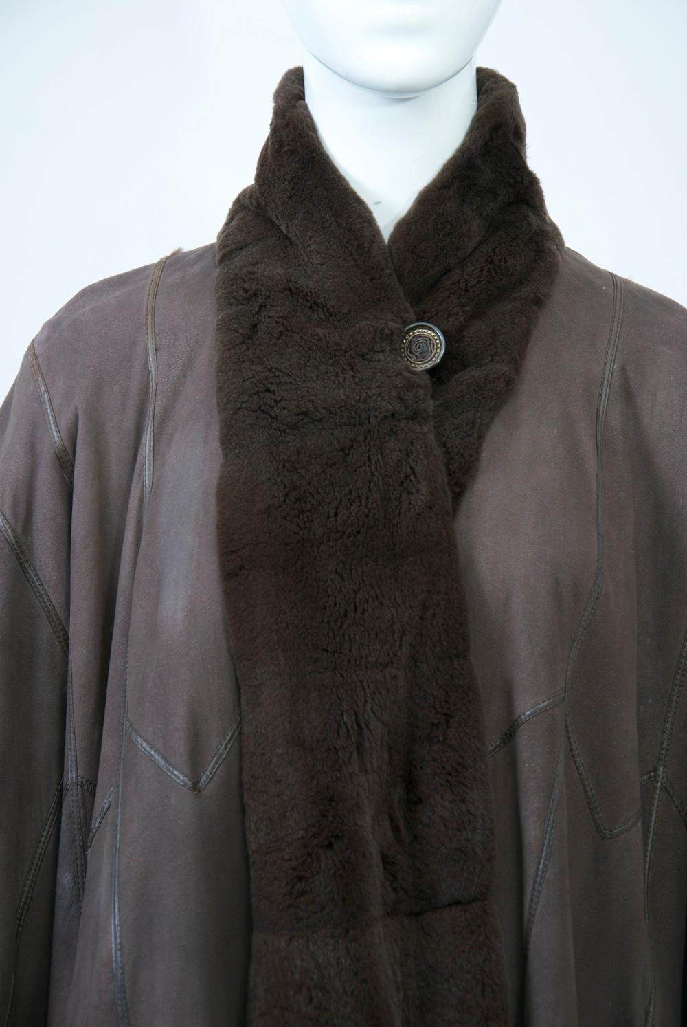 Black Giuliana Teso Sheared Mink Reversible Coat