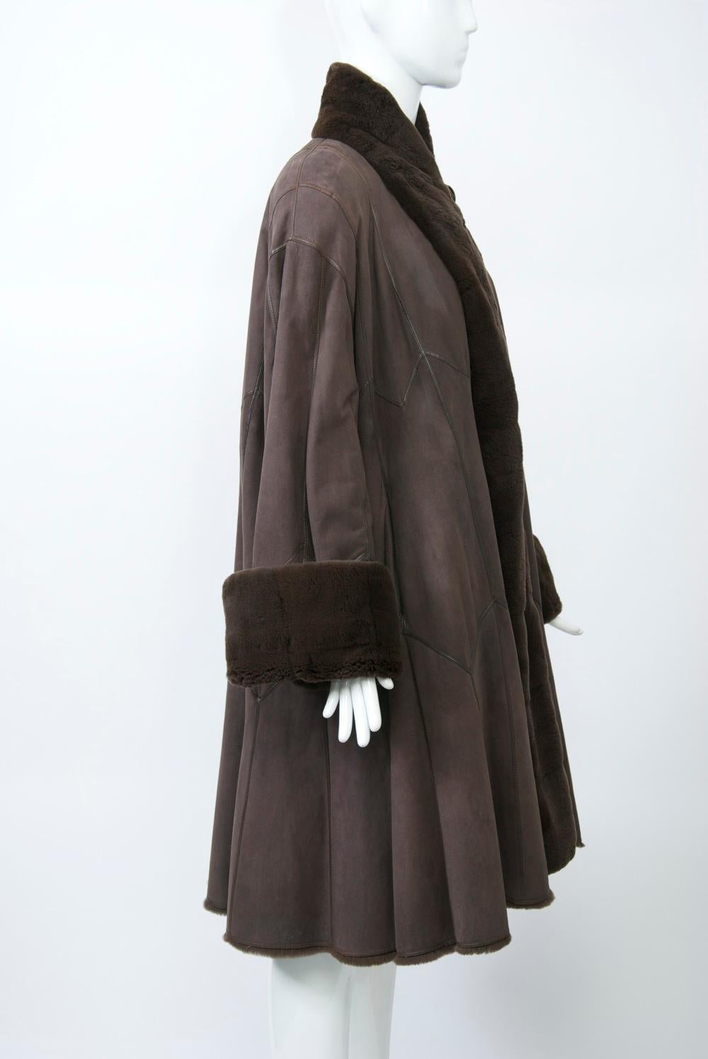 Giuliana Teso Sheared Mink Reversible Coat In Good Condition In Alford, MA