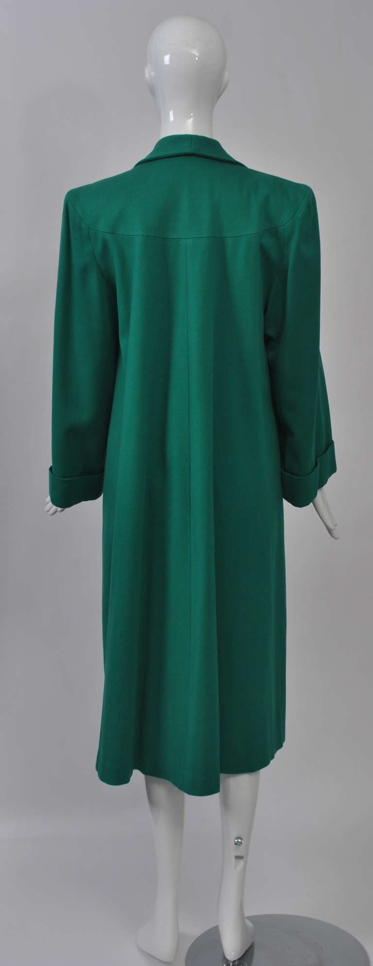 Women's 1940s Green Lightweight Wool Coat