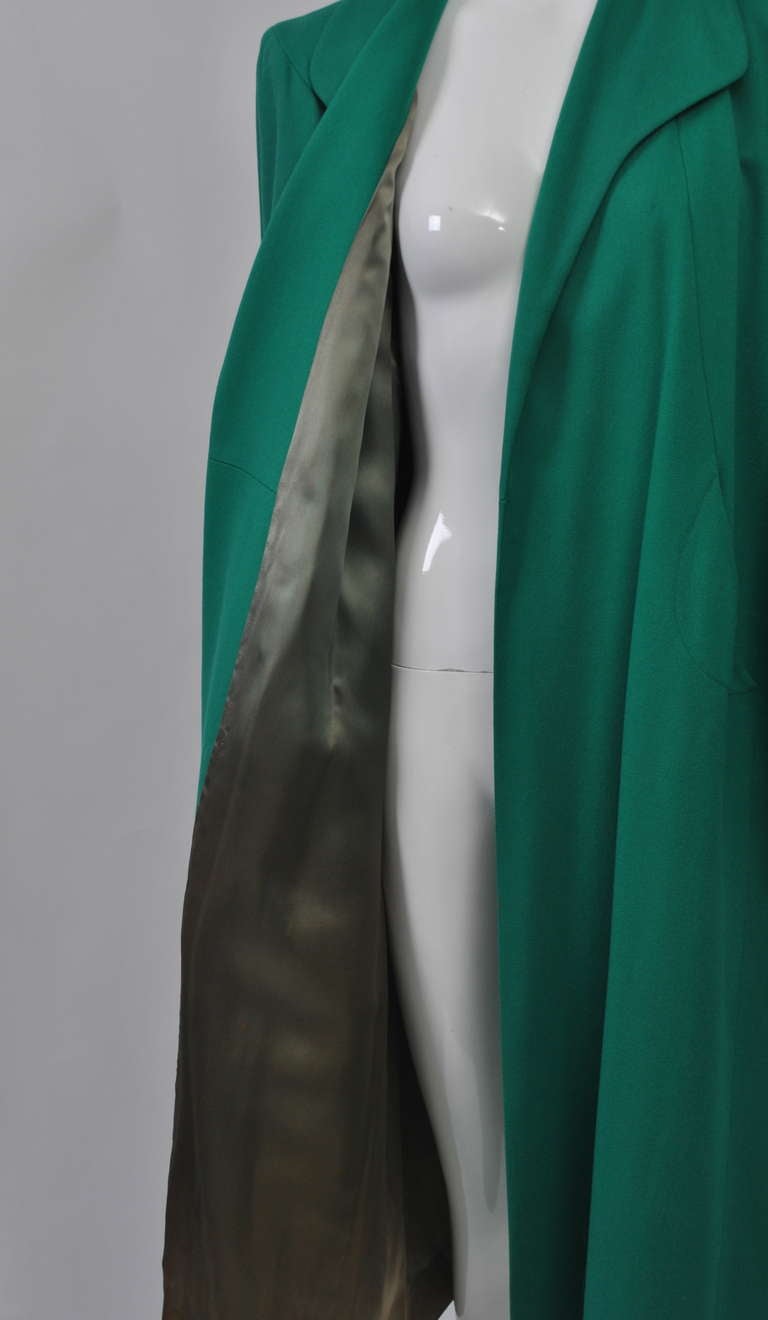 1940s Green Lightweight Wool Coat 3